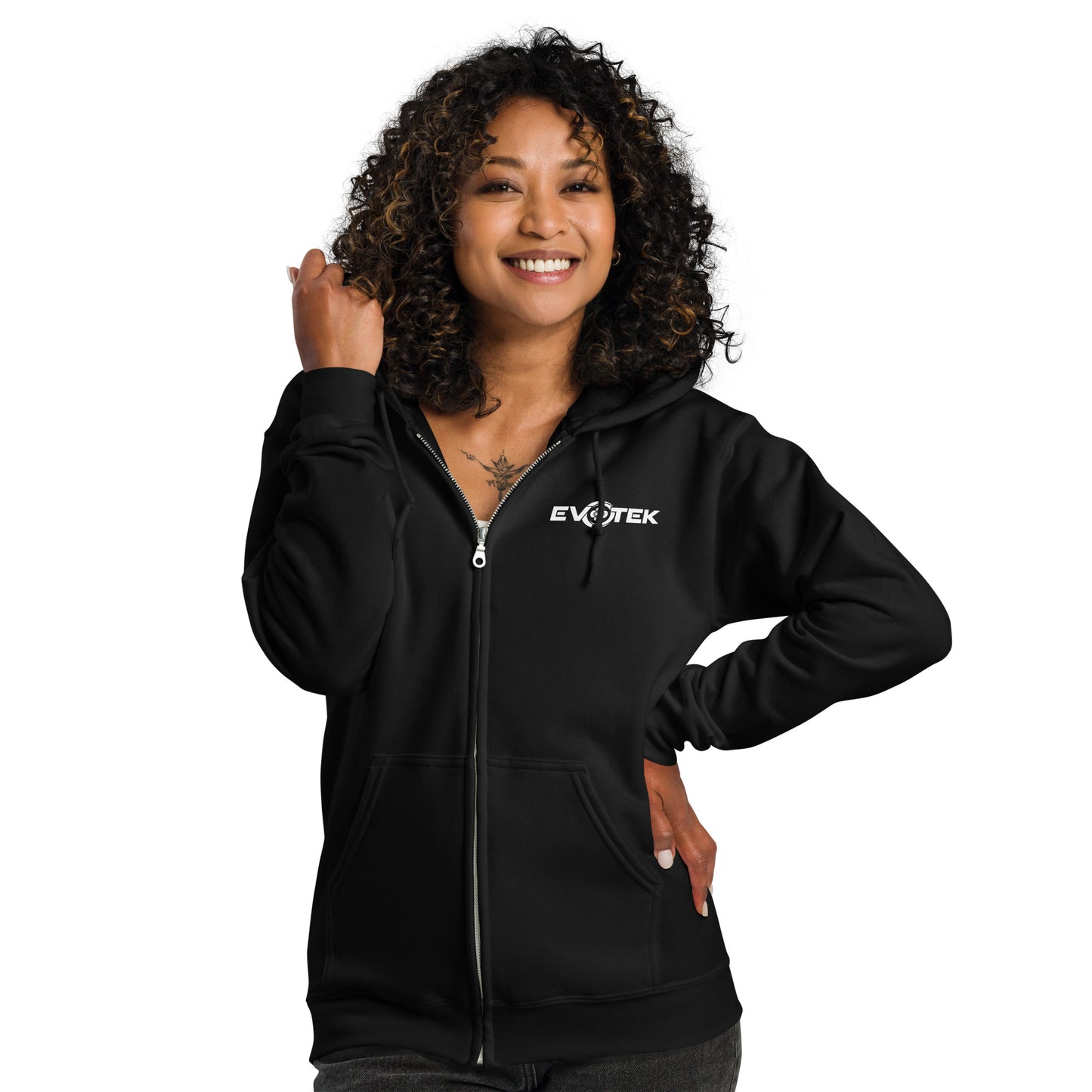 Unisex heavy blend black zip hoodie
